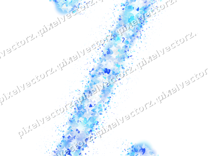 Seamless glitter band in cyan and blue on a transparent background