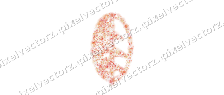 Seamless glitter leaf of baubles in red on a transparent background