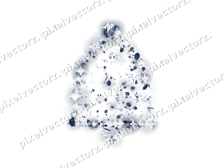 Seamless glitter bell in dark blue on a transparent background