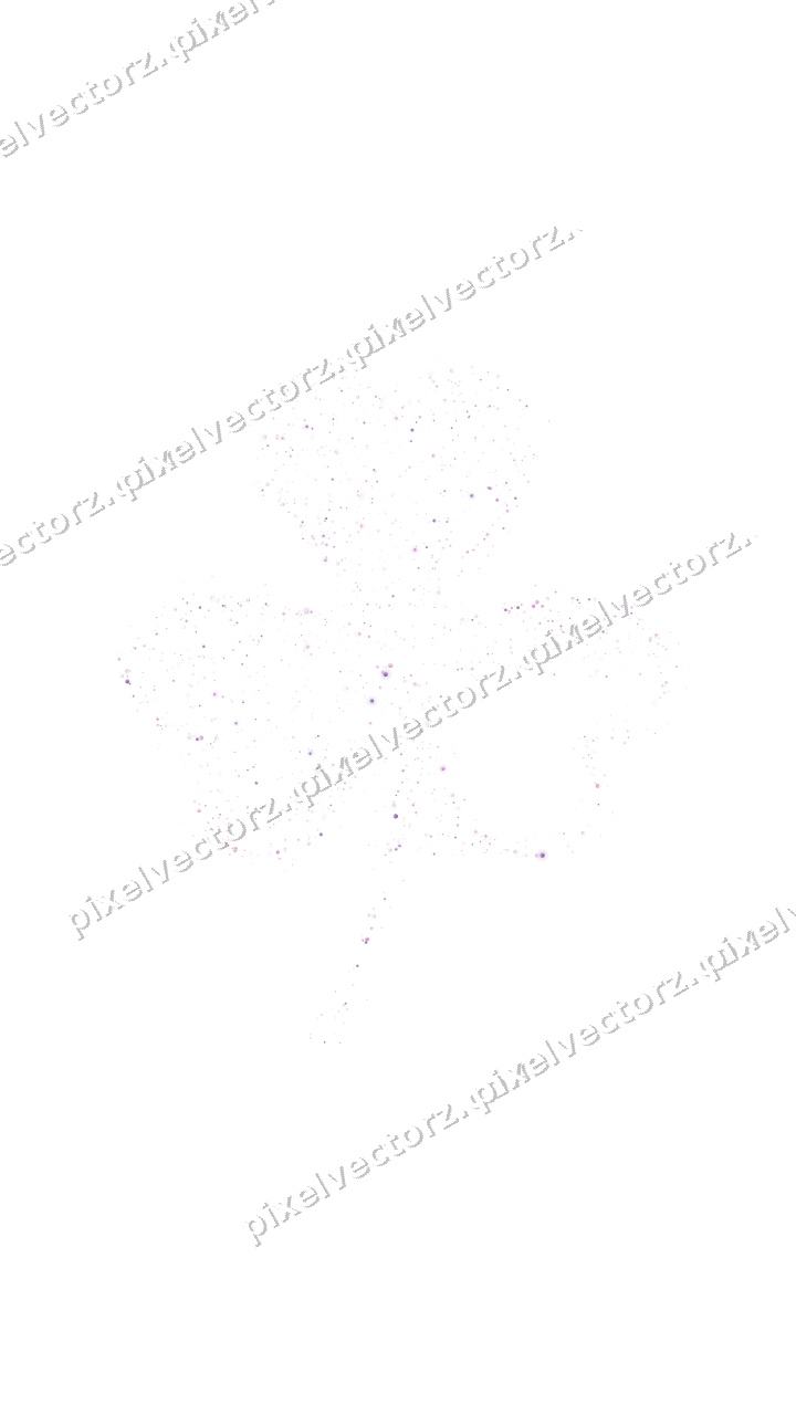 Seamless glitter shamrock of dots on a transparent background