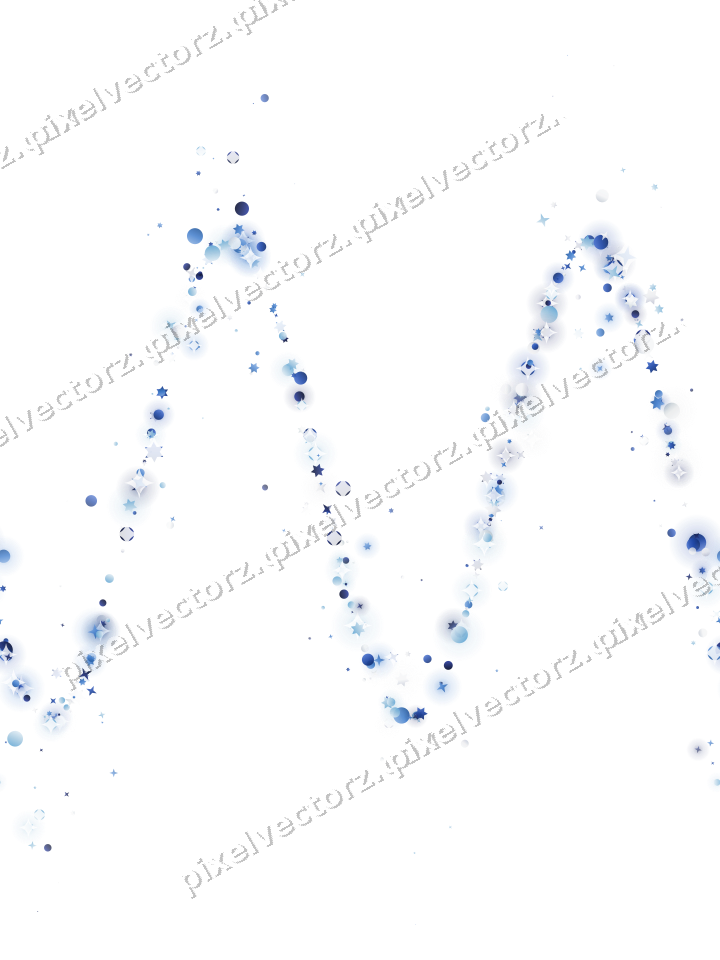 Nahtlose Glitzerwelle aus Sternen und Punkten auf transparentem Grund
