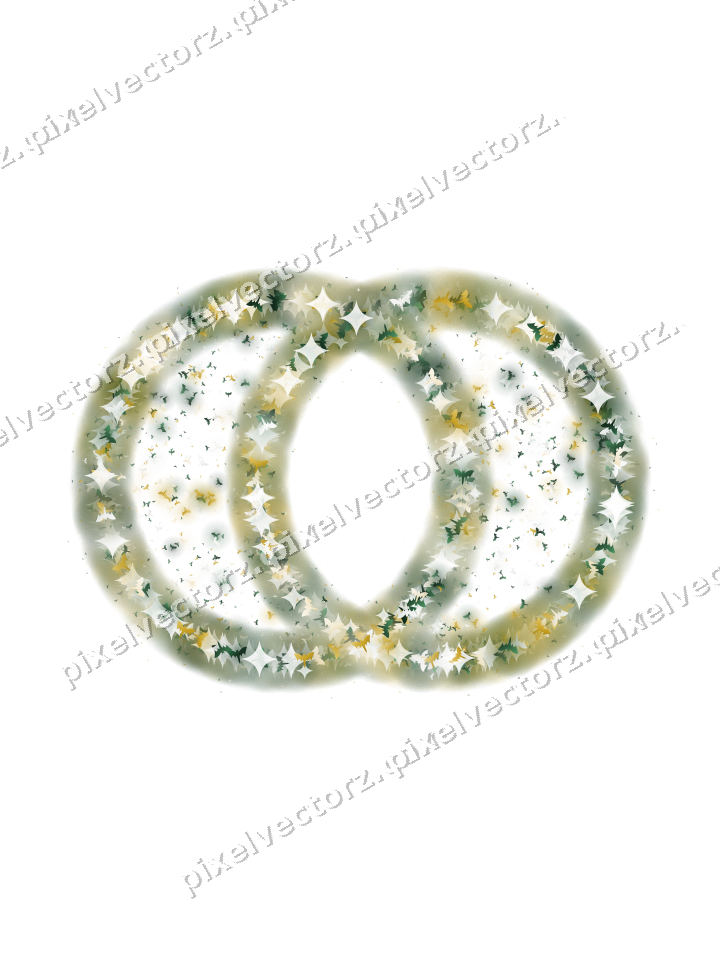 Seamless glitter wedding rings of bats on a transparent background