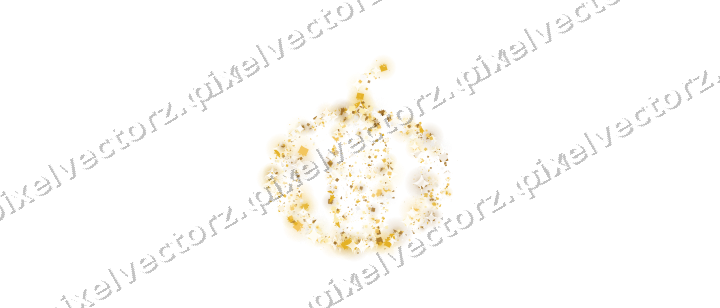 Seamless glitter pumpkin on a transparent background