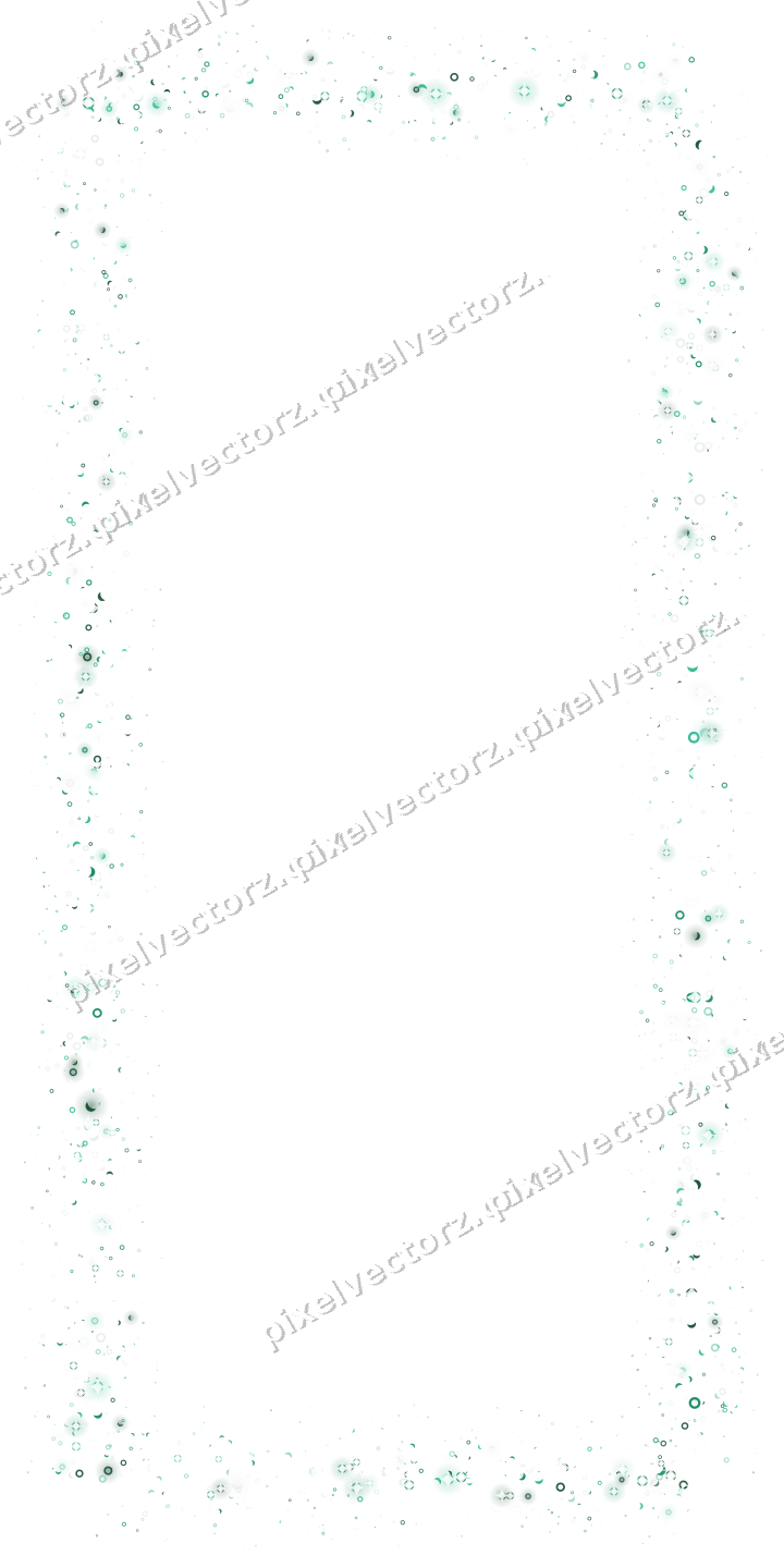 Seamless glitter frame on a transparent background