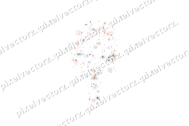 Seamless glitter balloon in orange on a transparent background
