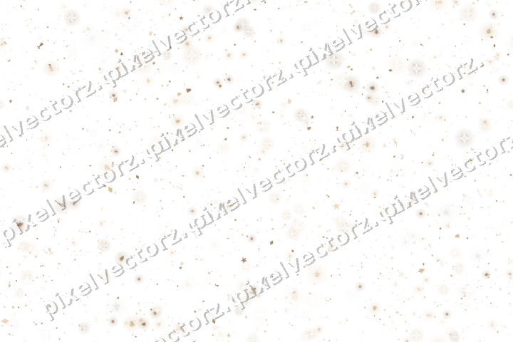 Seamless glitter scatter in amber on a transparent background