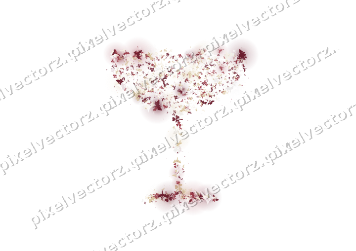 Seamless glitter champagne coupe on a transparent background