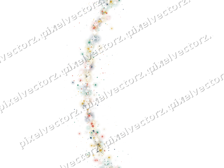 Seamless glitter arc of balloons in amber on a transparent background
