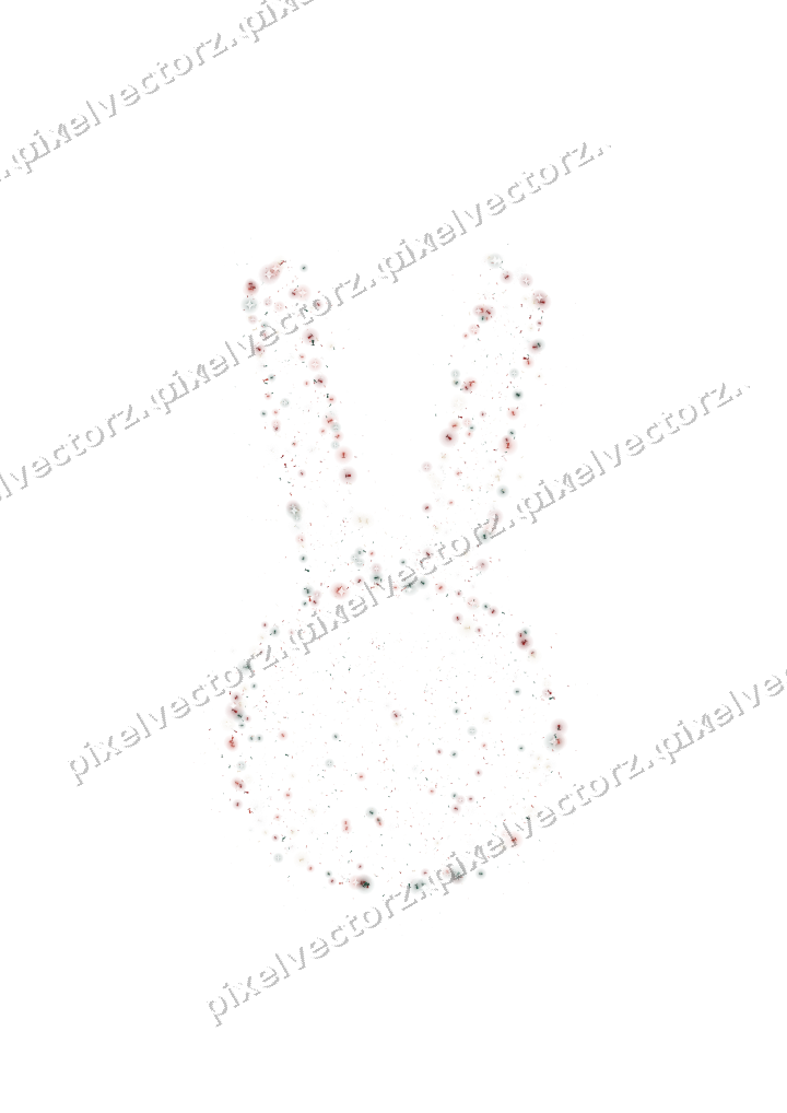 Seamless glitter easter bunny in dark red on a transparent background