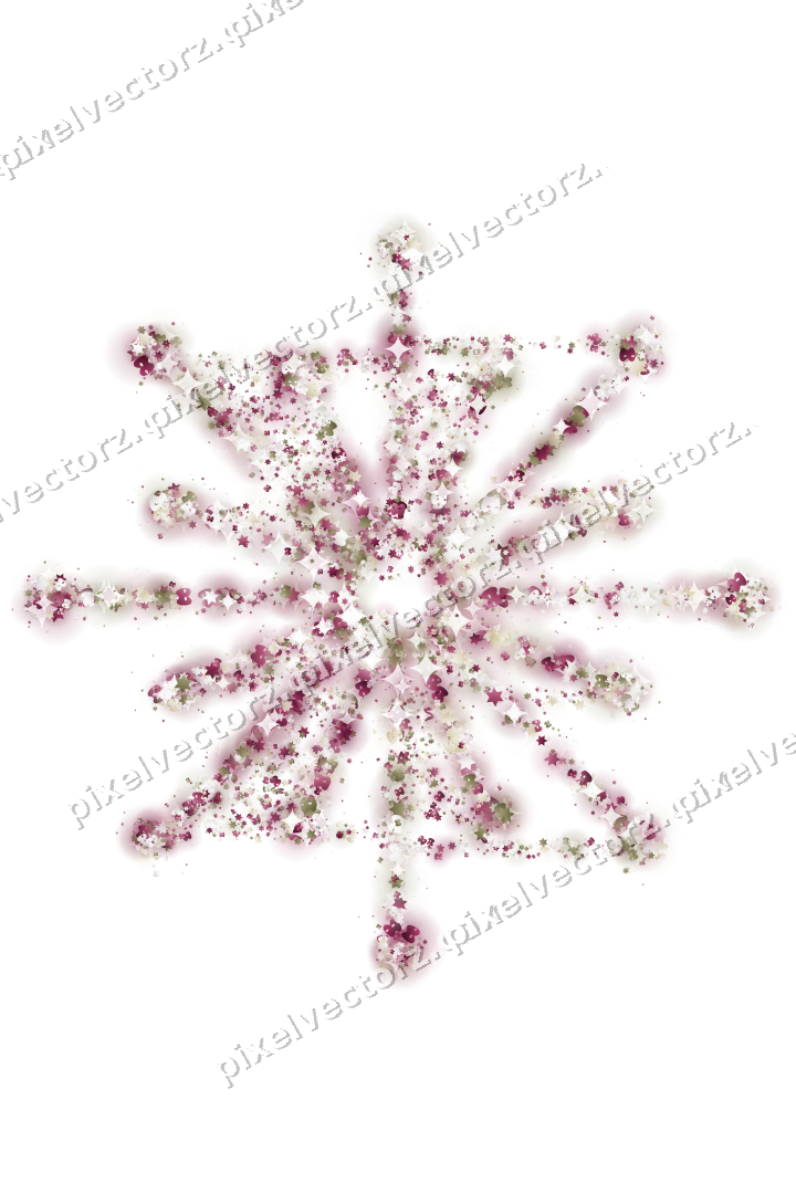 Seamless glitter firework in dark pink on a transparent background