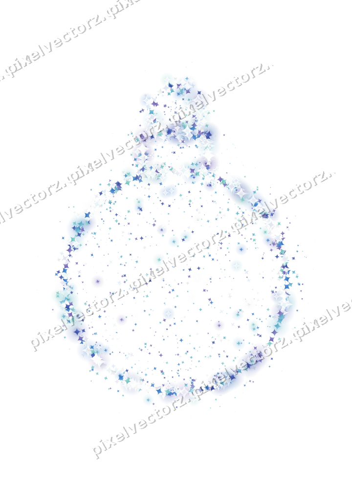 Seamless glitter bauble of sparkles on a transparent background