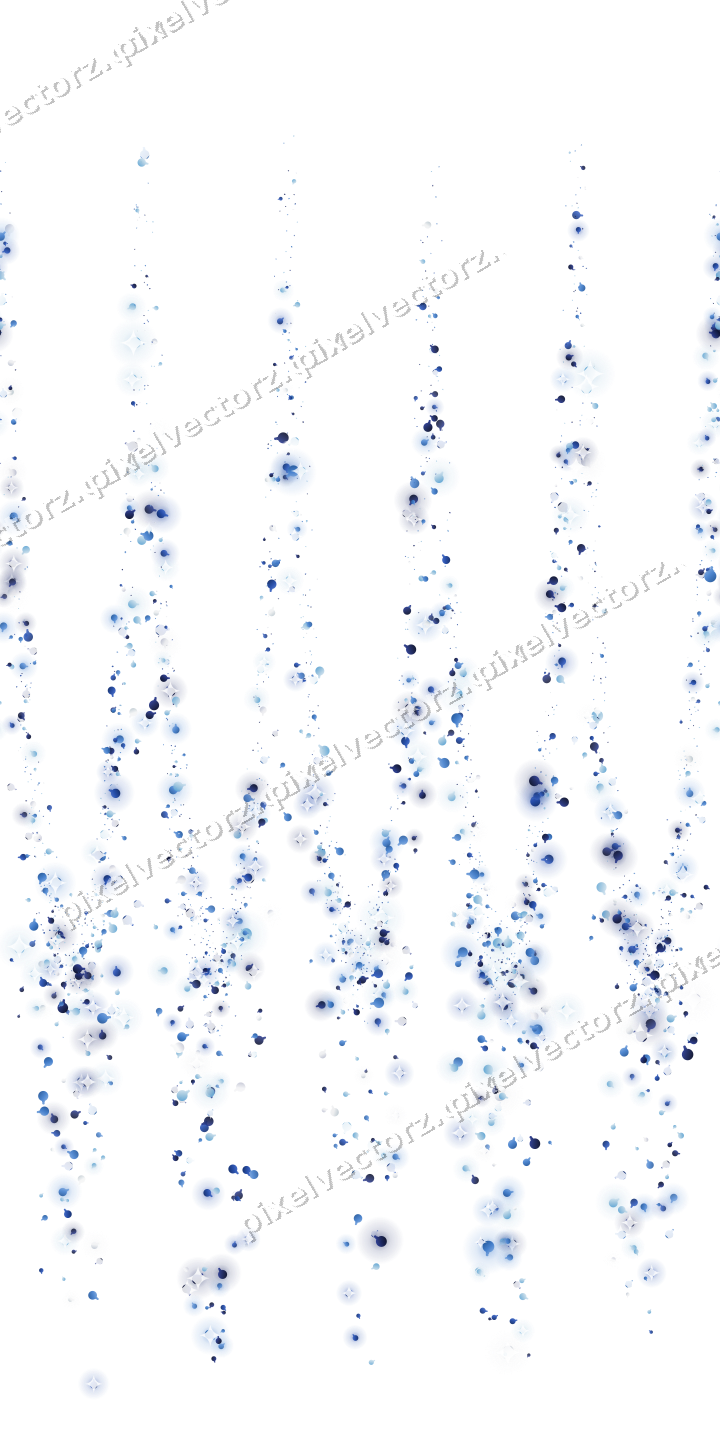 Seamless glitter garland of baubles on a transparent background
