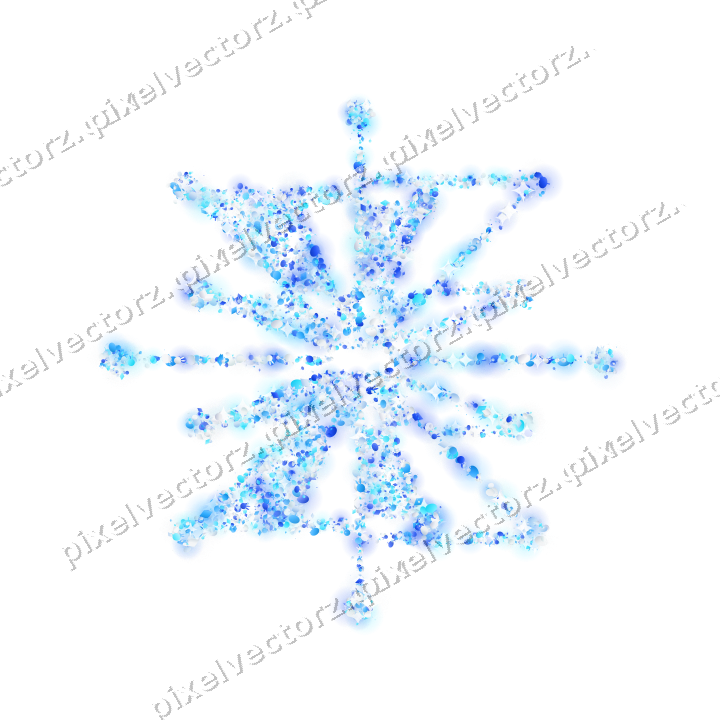 Seamless glitter firework in cyan and blue on a transparent background