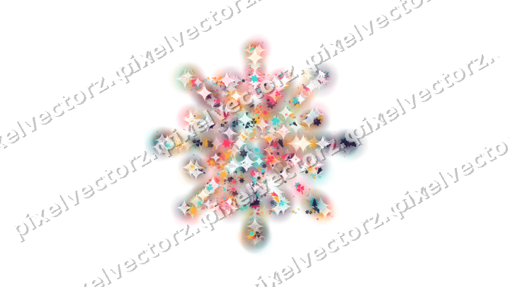 Seamless glitter firework in pink on a transparent background