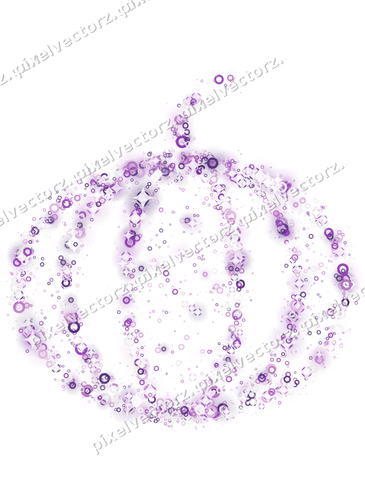 Seamless glitter pumpkin of rings on a transparent background