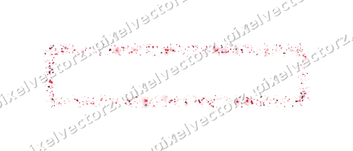 Seamless glitter frame of bells in pink on a transparent background