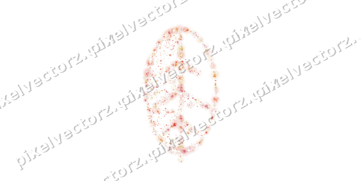 Seamless glitter leaf in red and orange on a transparent background