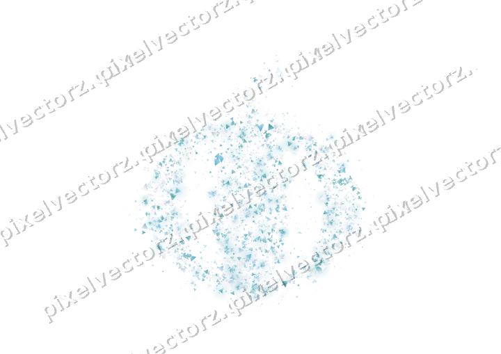 Seamless glitter pumpkin in cyan on a transparent background