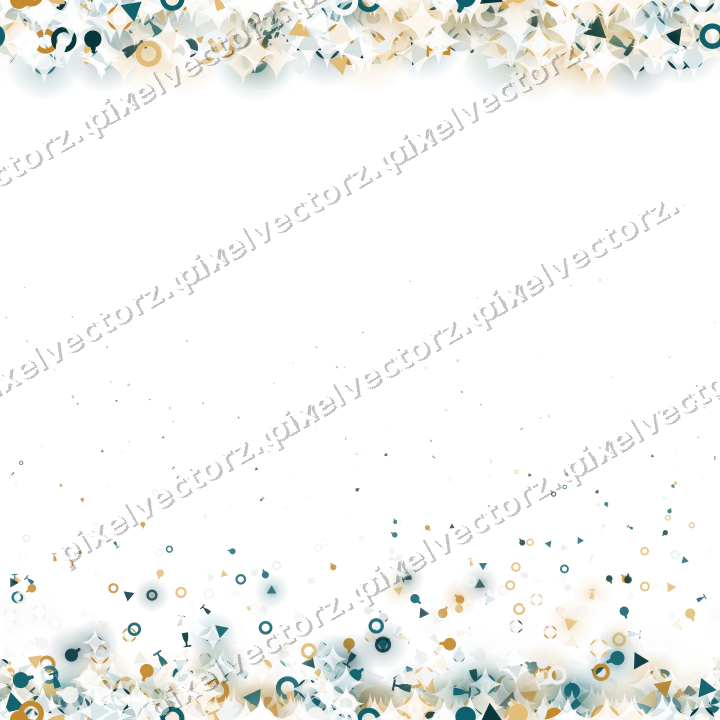 Seamless glitter border in amber on a transparent background