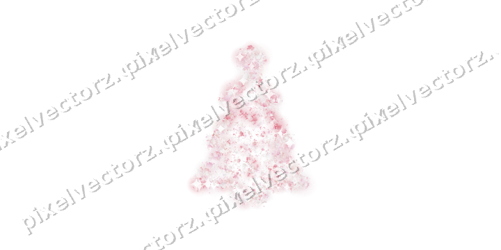 Seamless glitter christmas tree on a transparent background