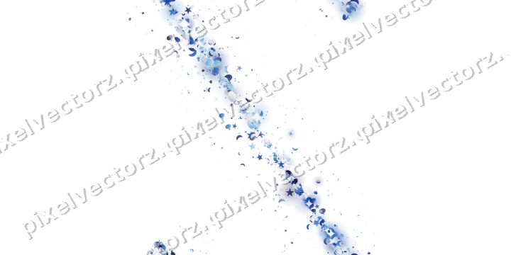 Seamless glitter band in blue and cyan on a transparent background