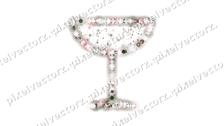 Seamless glitter champagne coupe in pink on a transparent background