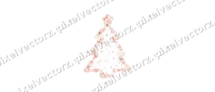 Seamless glitter christmas tree in orange on a transparent background