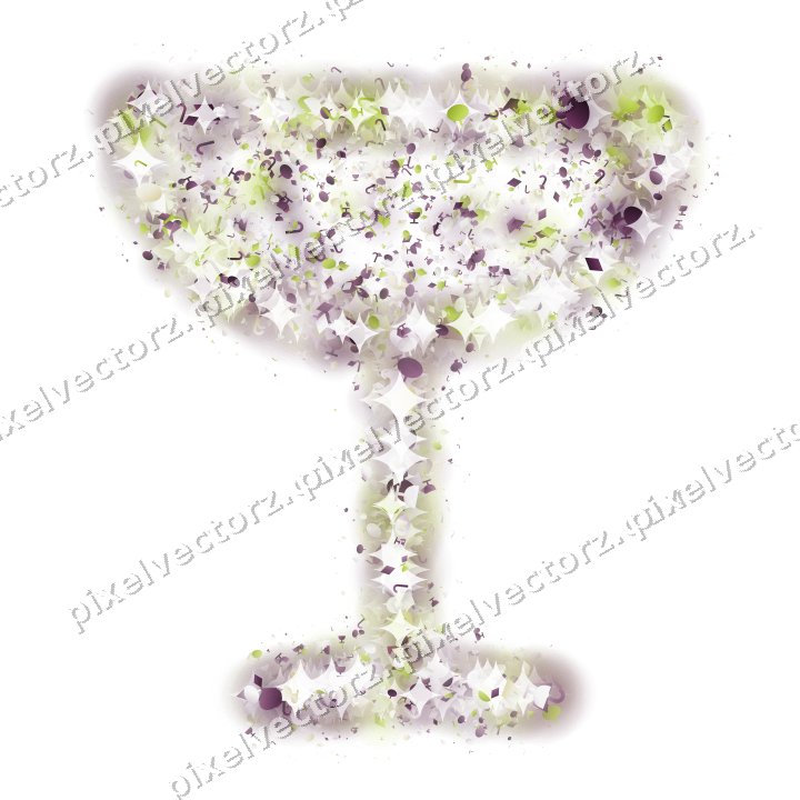 Seamless glitter champagne coupe on a transparent background