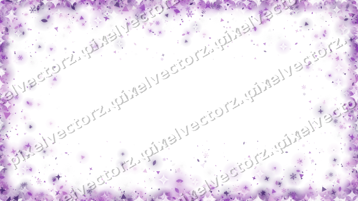 Nahtlose Glitzervignette in Violett auf transparentem Grund