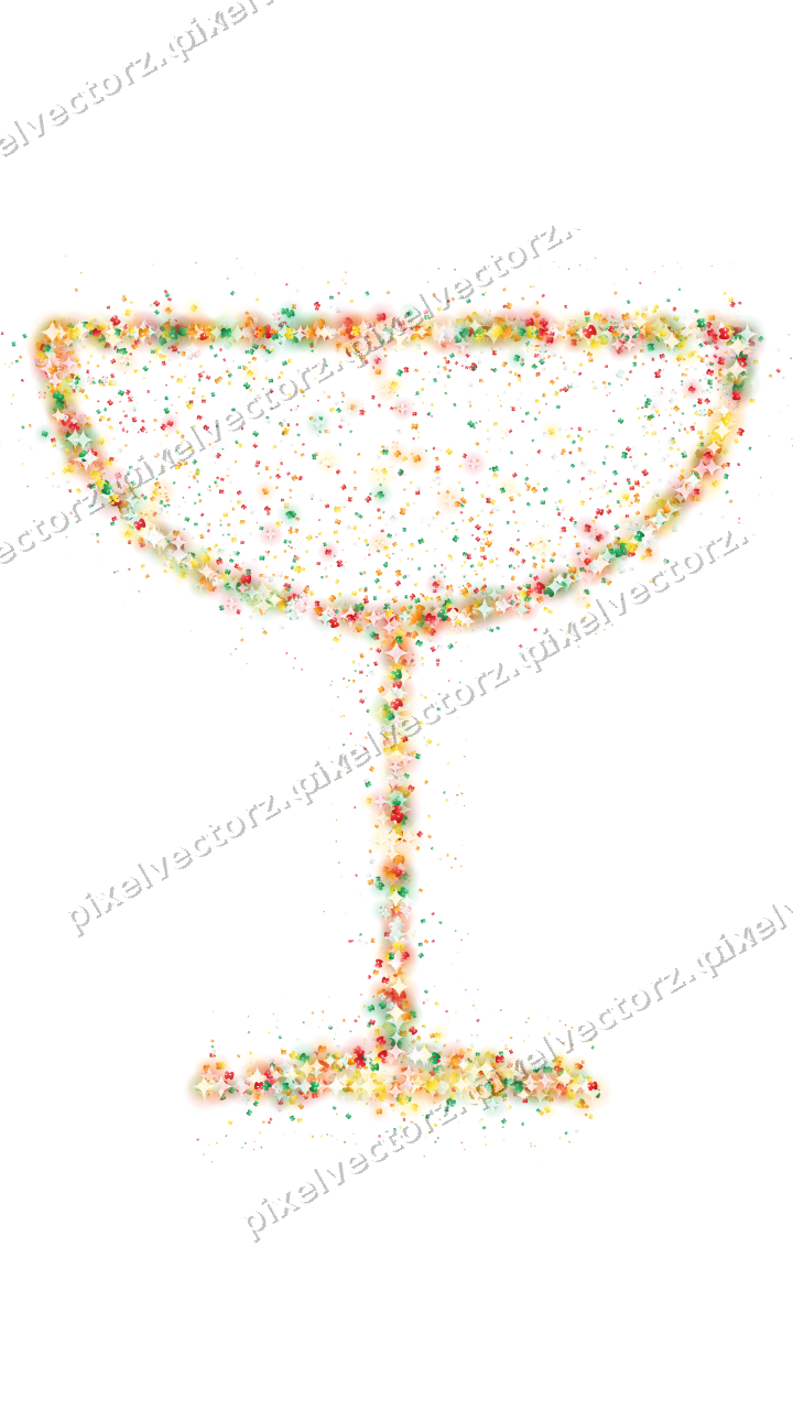 Seamless glitter champagne coupe of masks on a transparent background
