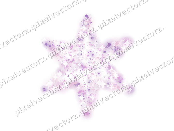 Seamless glitter star of bunnies on a transparent background