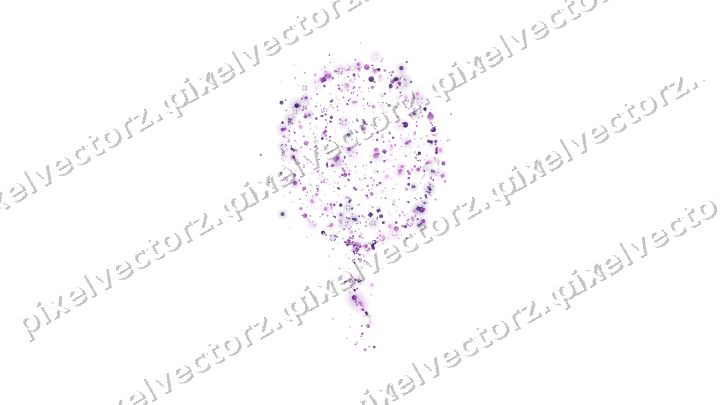 Seamless glitter balloon in purple on a transparent background