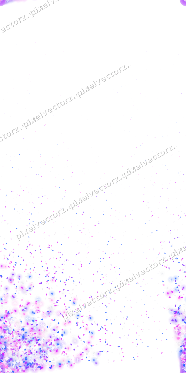 Seamless glitter corner in purple and blue on a transparent background