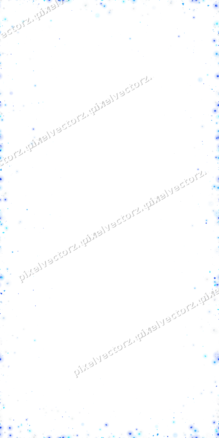 Seamless glitter border of stars and bells on a transparent background