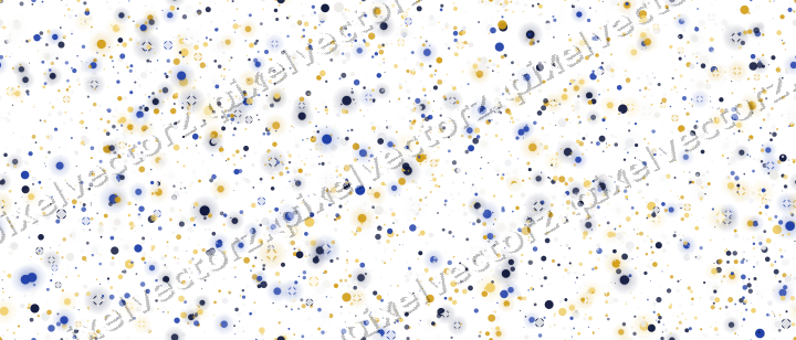 Seamless glitter scatter of dots in amber on a transparent background