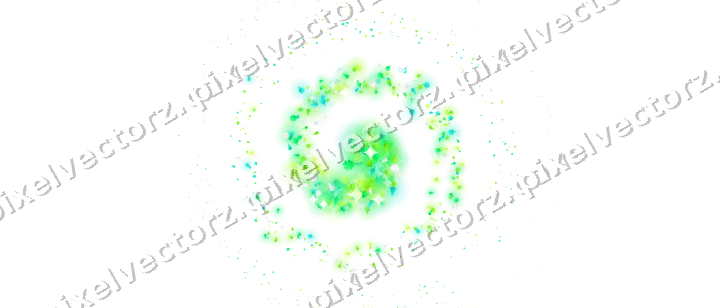 Seamless glitter spiral in green and lime on a transparent background