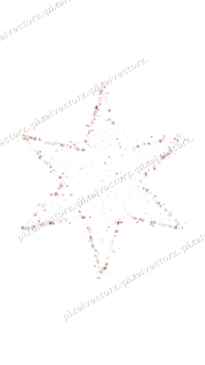 Seamless glitter star in dark pink and red on a transparent background