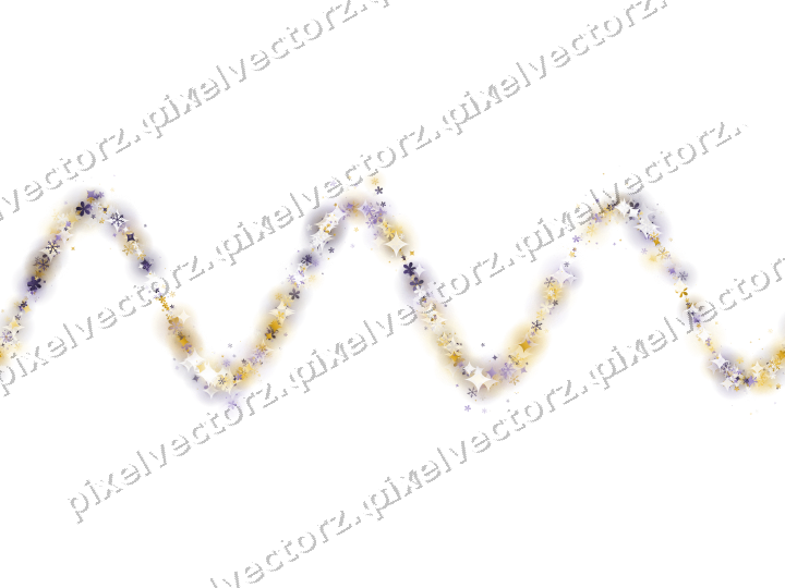 Seamless glitter wave in amber and purple on a transparent background