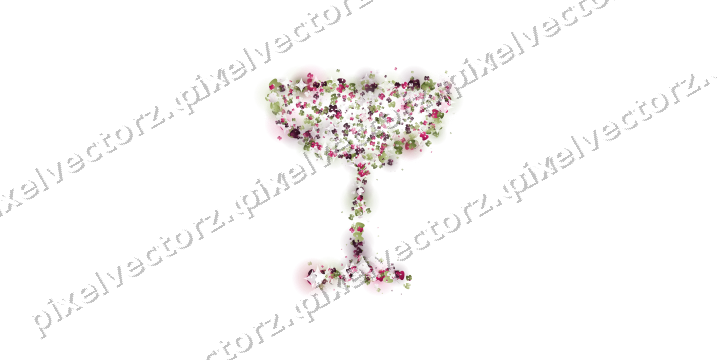 Seamless glitter champagne coupe of masks on a transparent background