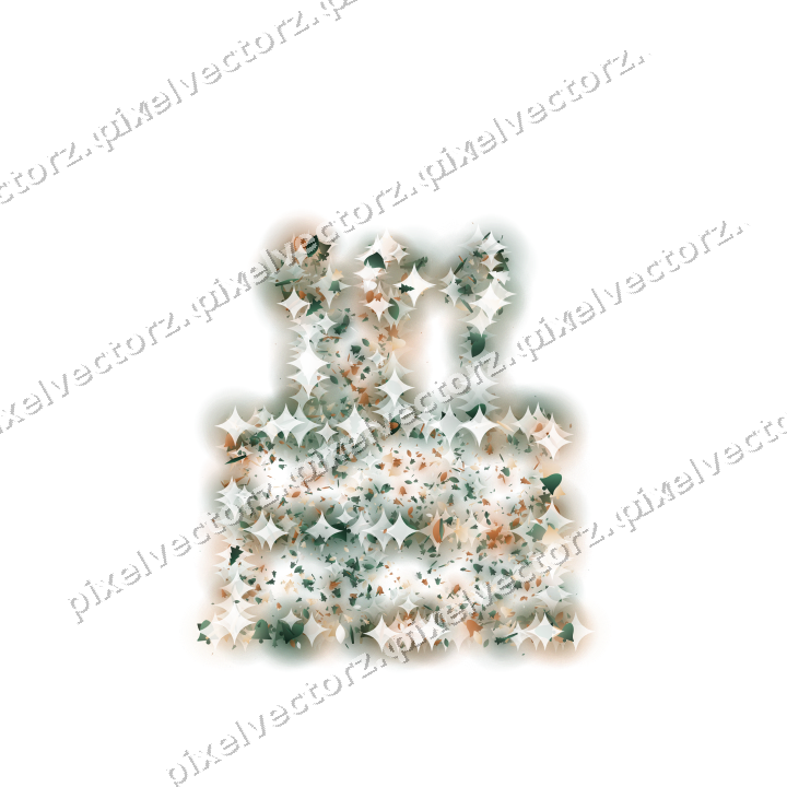 Seamless glitter birthday cake on a transparent background