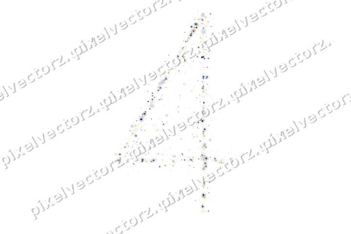 Seamless glitter number 4 in dark blue on a transparent background