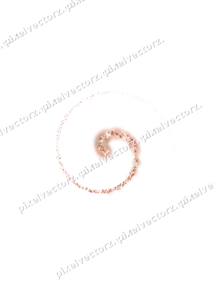 Seamless glitter spiral of christmas trees on a transparent background
