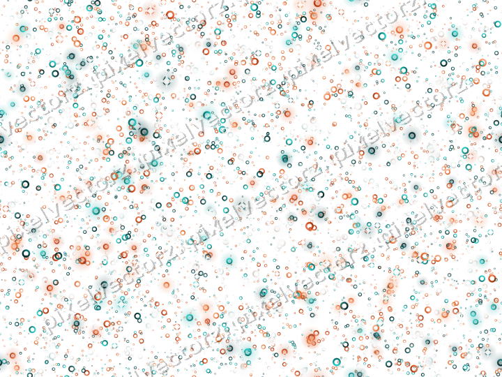 Seamless glitter scatter of rings on a transparent background