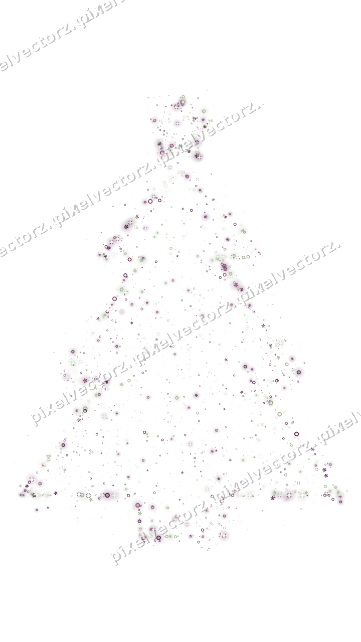 Seamless glitter christmas tree on a transparent background