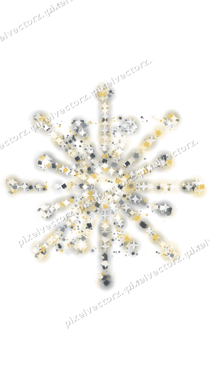 Seamless glitter firework of gifts on a transparent background