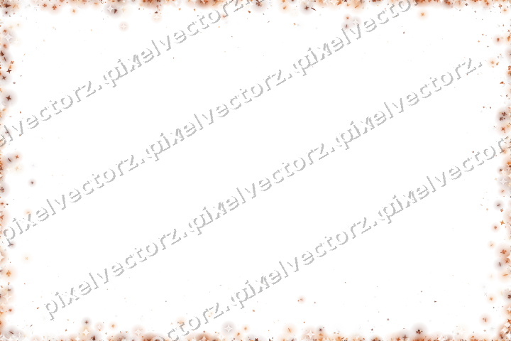 Seamless glitter border on a transparent background