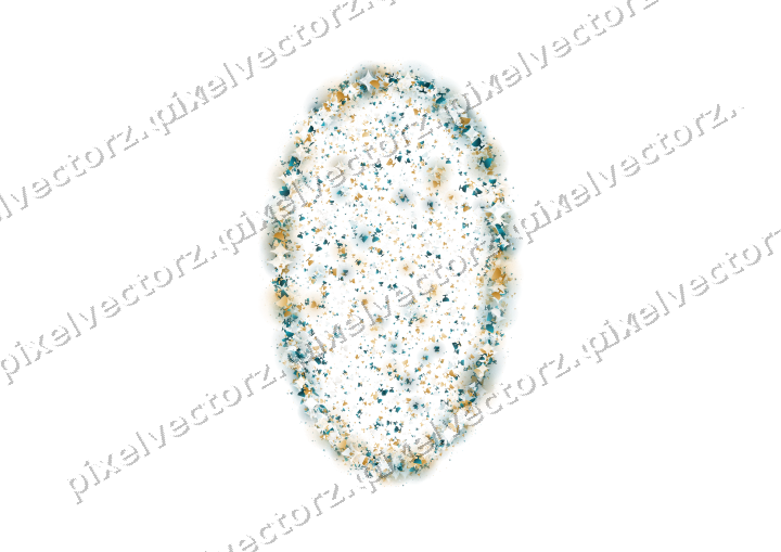 Seamless glitter easter egg in amber on a transparent background
