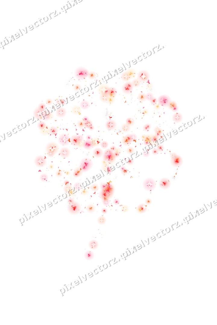 Seamless glitter clover leaf of bats on a transparent background