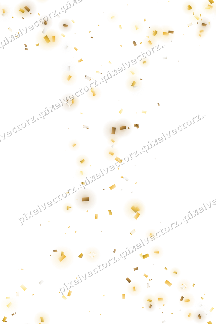 Nahtloser Glitzerkranz aus Konfetti auf transparentem Grund