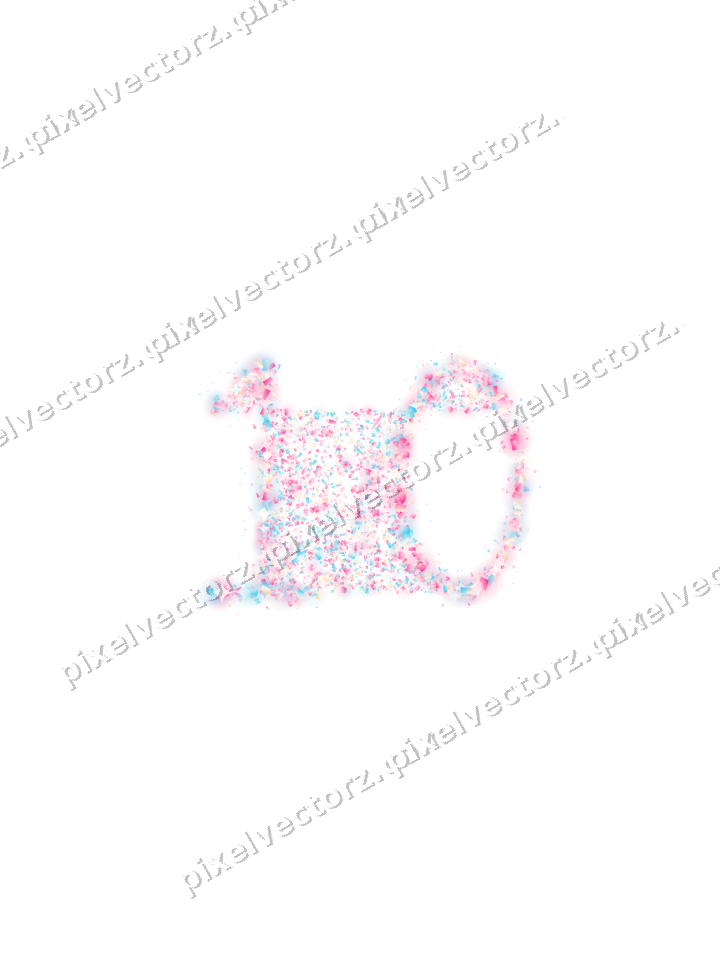 Seamless glitter number 10 in pink on a transparent background